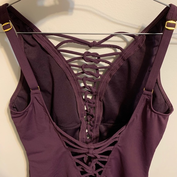 One Piece Low Back Strappy Swimsuit - - Picture 10 of 12